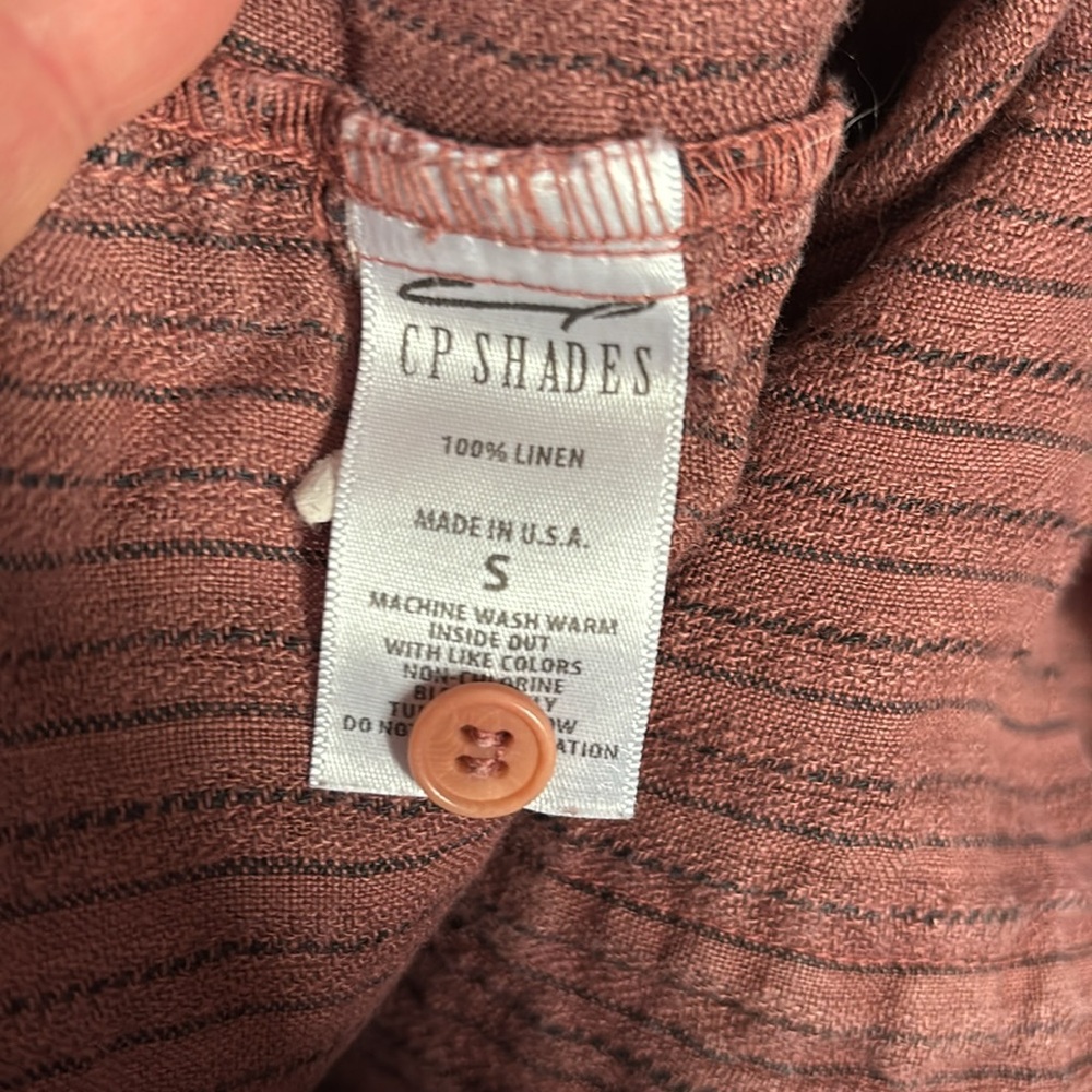 Free People CP shades linen men’s button down. - Picture 4 of 4